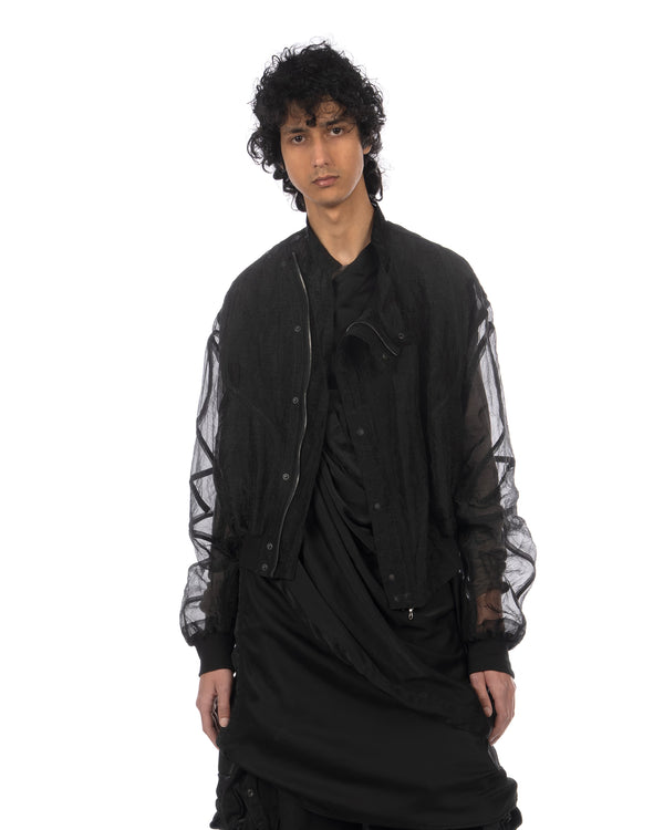 _JULIUS | Unchain Woven Jacket Black - Concrete