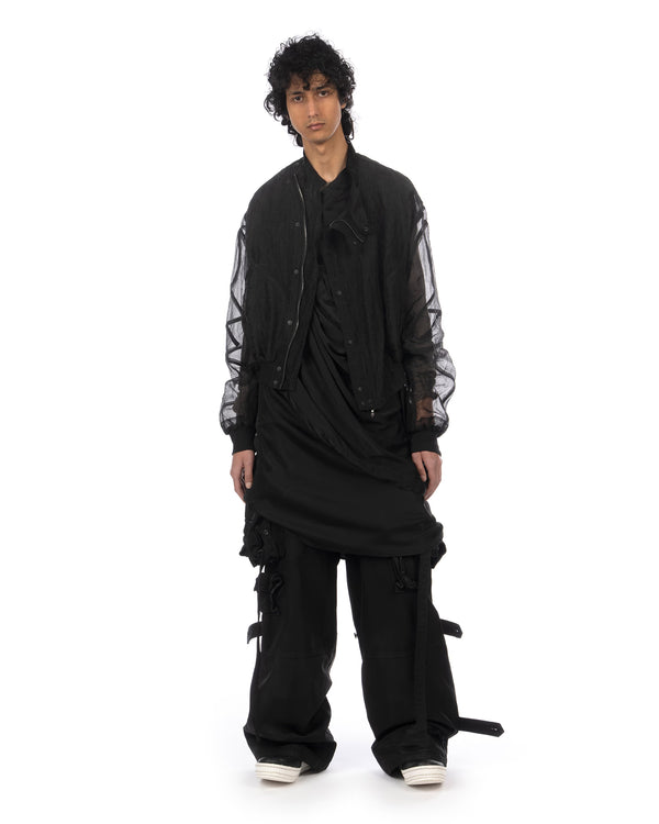 _JULIUS | Unchain Woven Jacket Black - Concrete