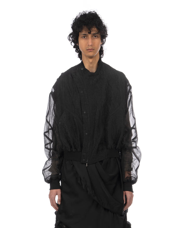 _JULIUS | Unchain Woven Jacket Black - Concrete