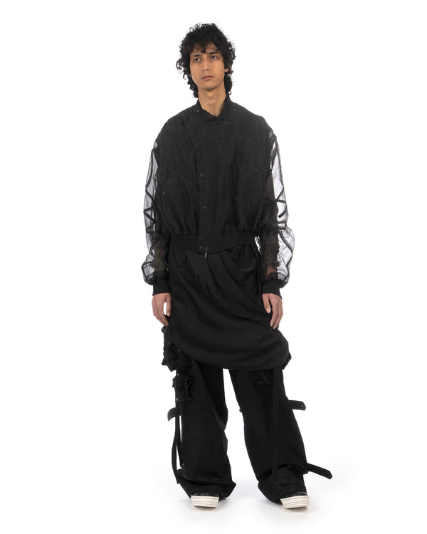 _JULIUS | Unchain Woven Jacket Black - Concrete