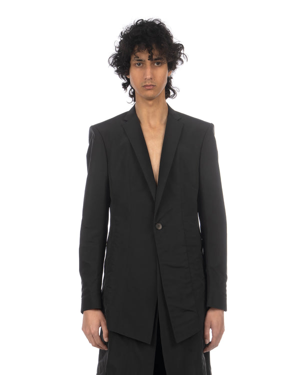 _JULIUS | Layered Tailored Woven Jacket Black - Concrete