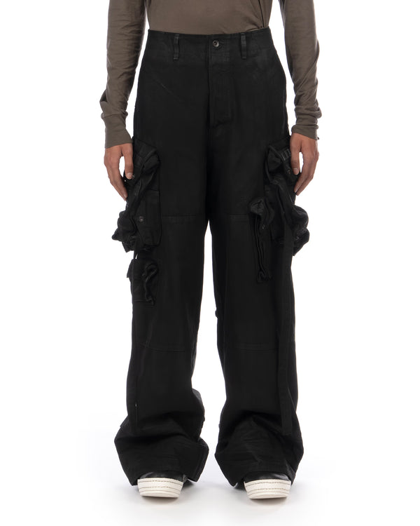 _JULIUS | Gas Mask Woven Pants Black - Concrete