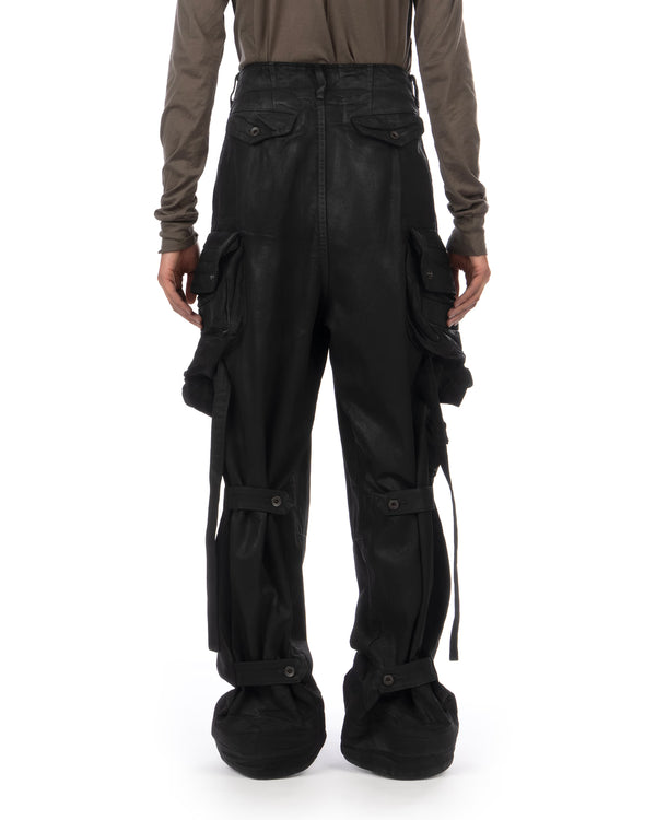 _JULIUS | Gas Mask Woven Pants Black - Concrete