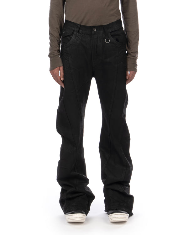 _JULIUS | Bending Woven Flare Pants Black - Concrete