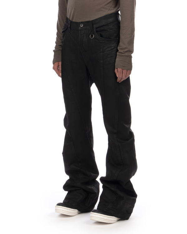 _JULIUS | Bending Woven Flare Pants Black - Concrete
