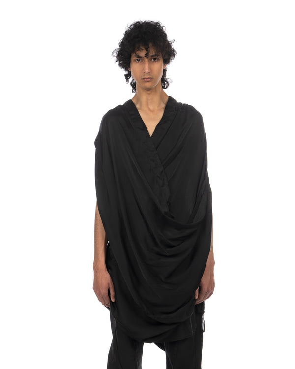 _JULIUS | Prayer Woven Shirt Black - Concrete