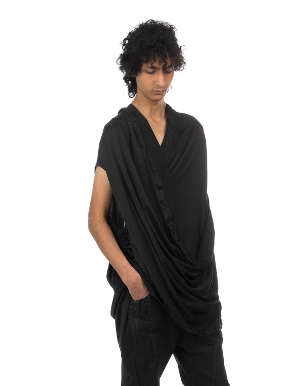 _JULIUS | Prayer Woven Shirt Black - Concrete