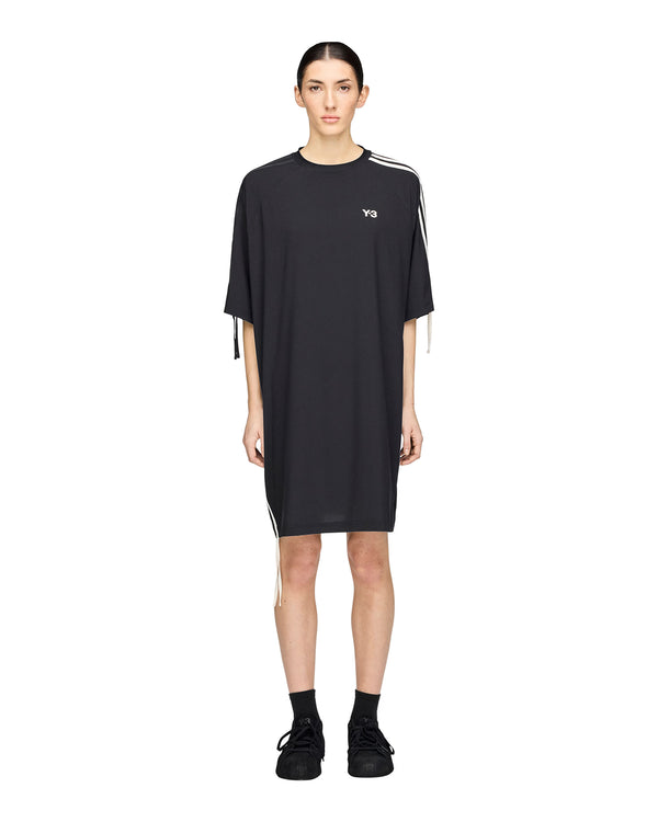 adidas Y-3 | Women's  3-Stripes T-Shirt Dress Black - Concrete