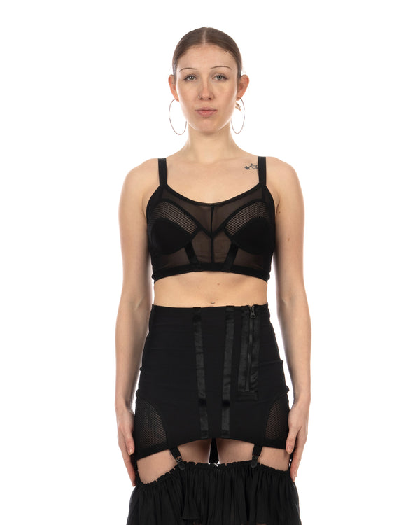 KNWLS | Uma Mesh Bustier Black - Concrete