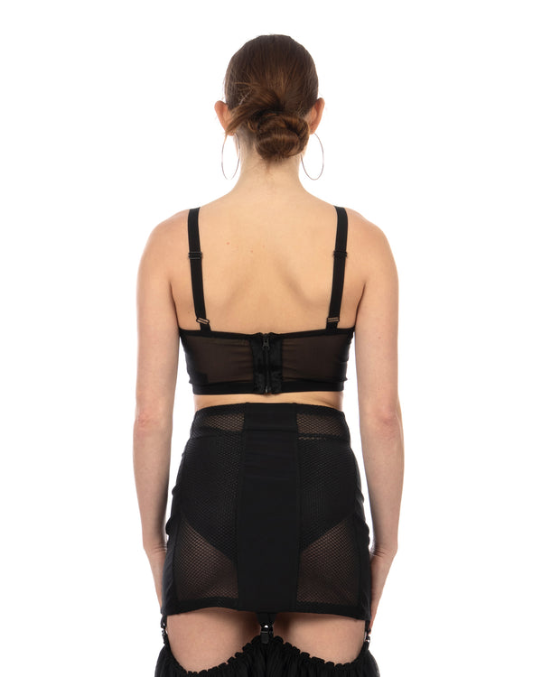 KNWLS | Uma Mesh Bustier Black - Concrete