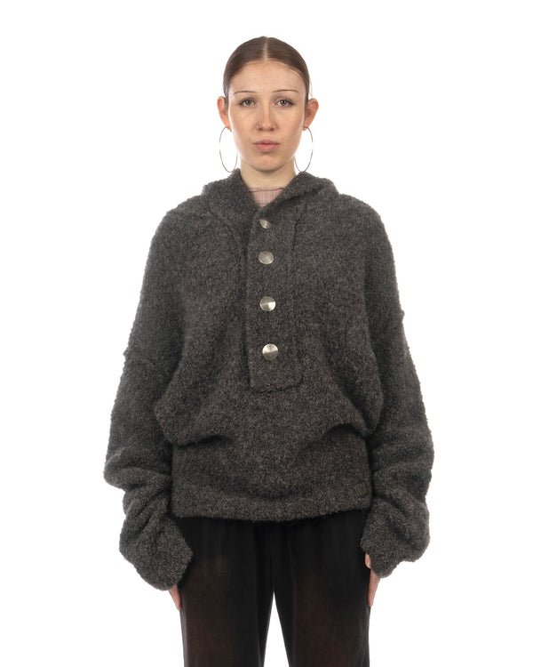 KNWLS | Mandi Oversized Hooded Jumper Grey - Concrete