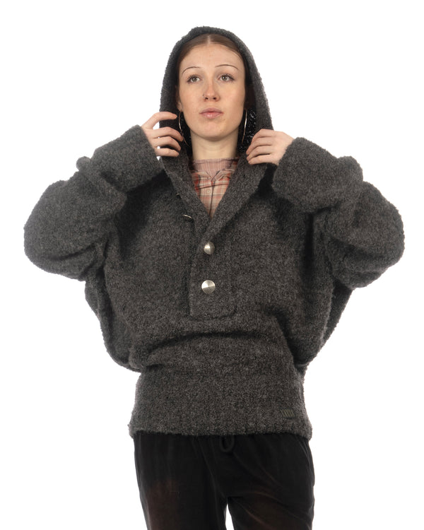 KNWLS | Mandi Oversized Hooded Jumper Grey - Concrete