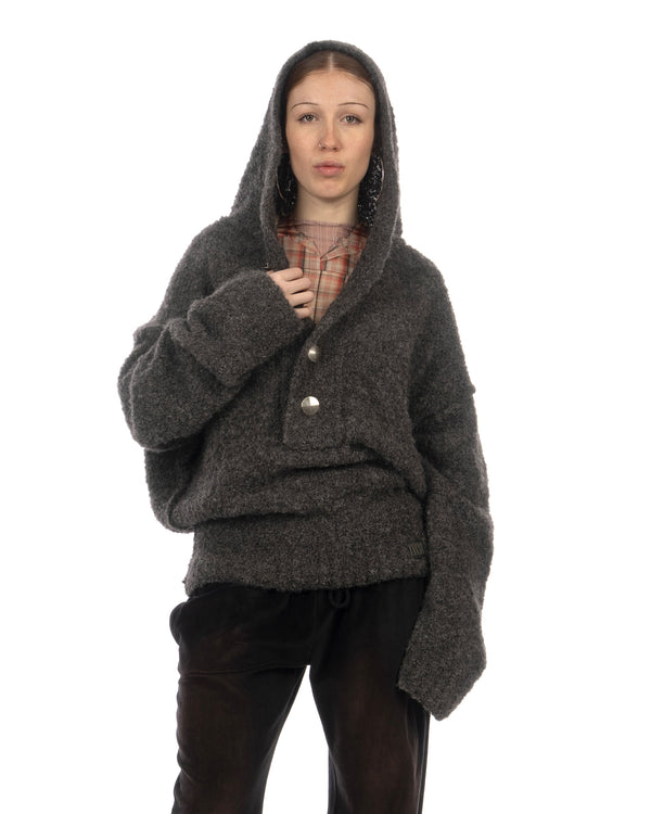 KNWLS | Mandi Oversized Hooded Jumper Grey - Concrete