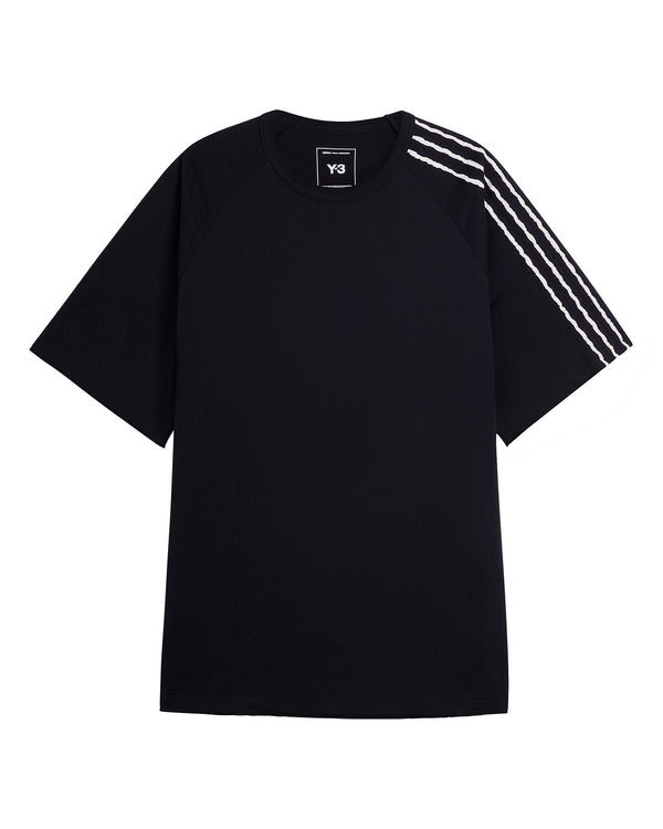 adidas Y-3 | Raw Edge 3 Stripes T-Shirt Black - Concrete