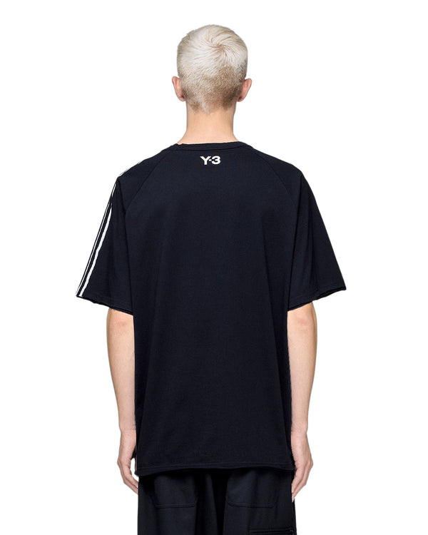 adidas Y-3 | Raw Edge 3 Stripes T-Shirt Black - Concrete