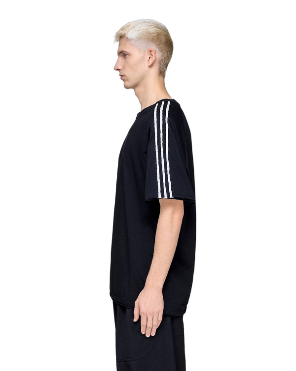 adidas Y-3 | Raw Edge 3 Stripes T-Shirt Black - Concrete