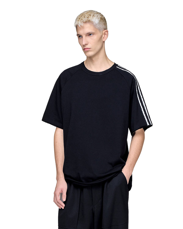 adidas Y-3 | Raw Edge 3 Stripes T-Shirt Black - Concrete