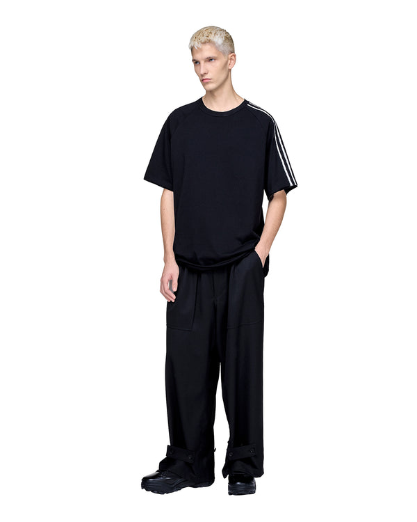adidas Y-3 | Raw Edge 3 Stripes T-Shirt Black - Concrete