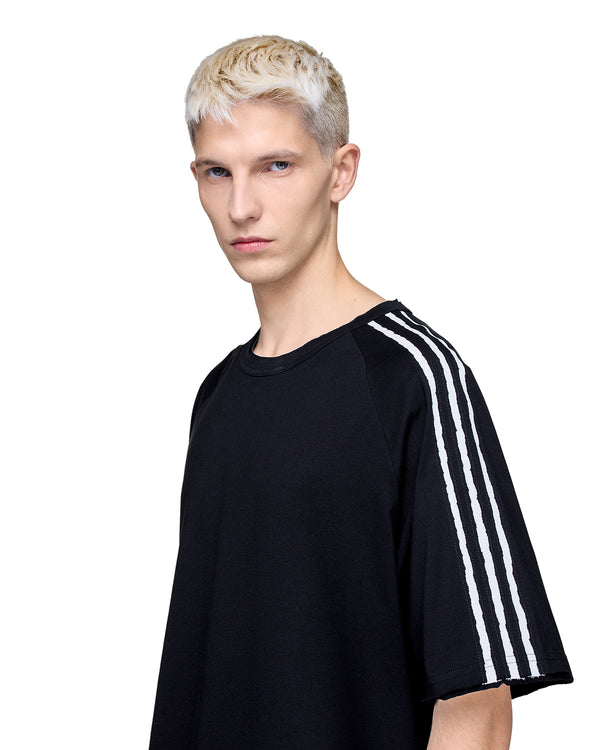 adidas Y-3 | Raw Edge 3 Stripes T-Shirt Black - Concrete