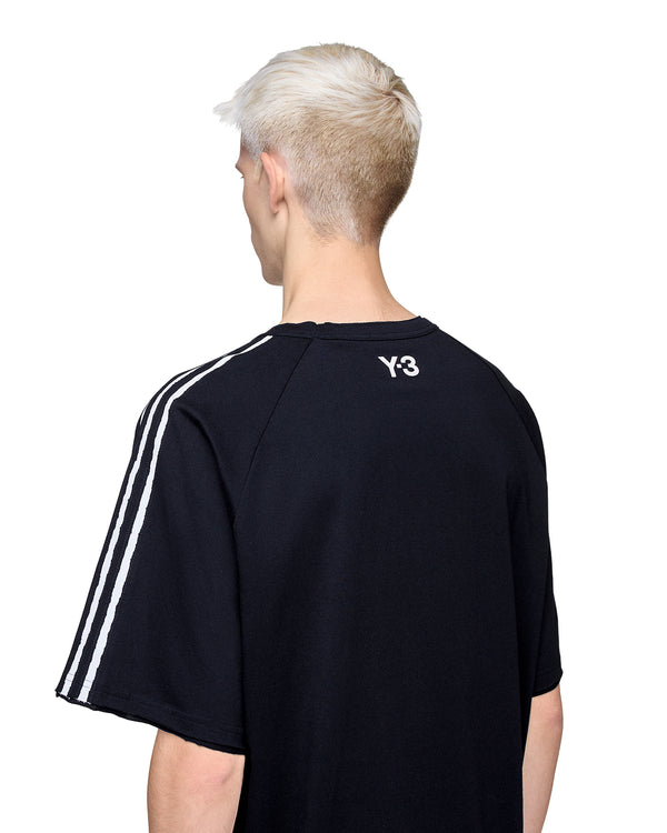 adidas Y-3 | Raw Edge 3 Stripes T-Shirt Black - Concrete