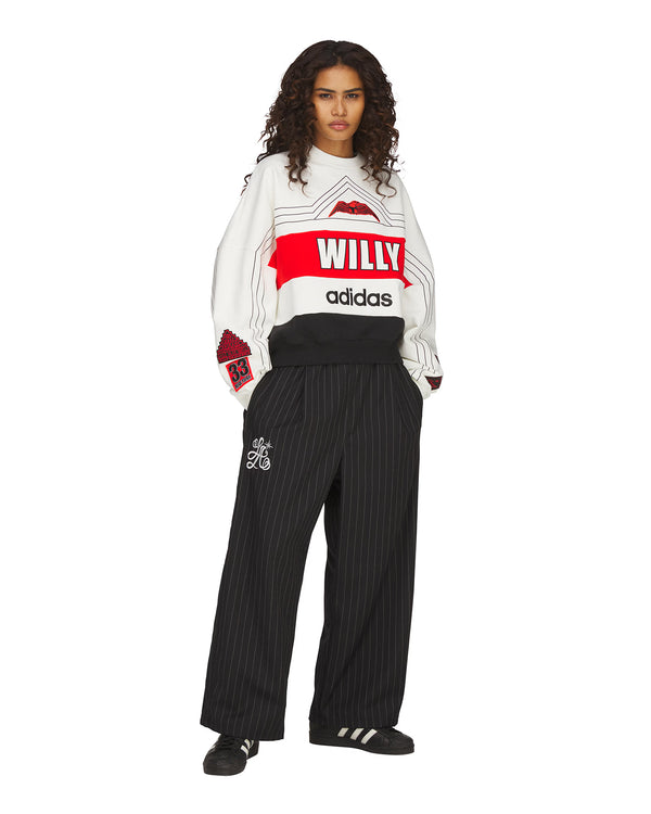 adidas | x Willy Chavarria Pinstripe Track Pant Black - Concrete