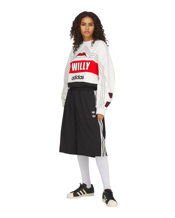 adidas | x Willy Chavarria Pinstripe Track Short Black - Concrete