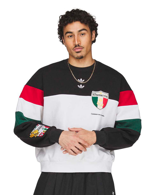 adidas | x Willy Chavarria Crew Sweatshirt Black White - Concrete