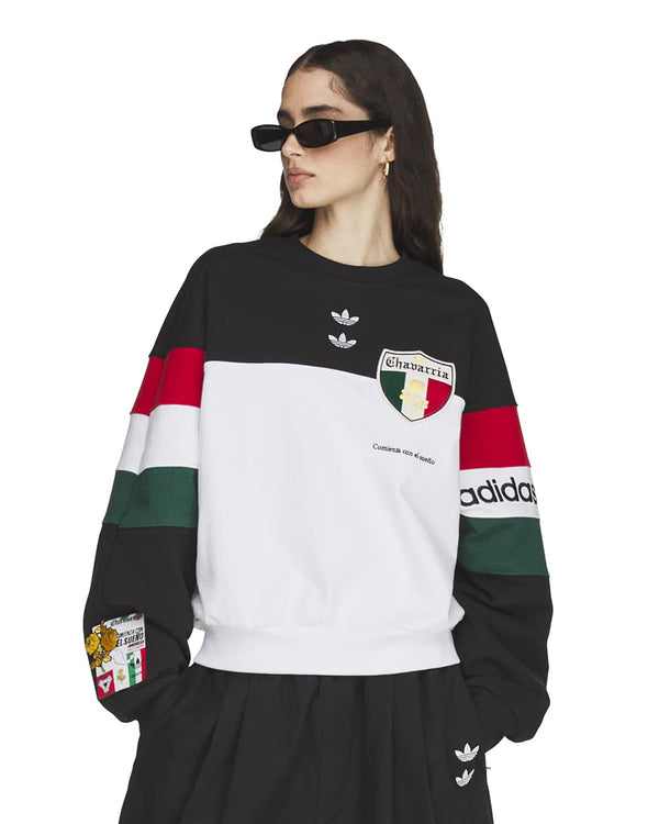 adidas | x Willy Chavarria Crew Sweatshirt Black White - Concrete