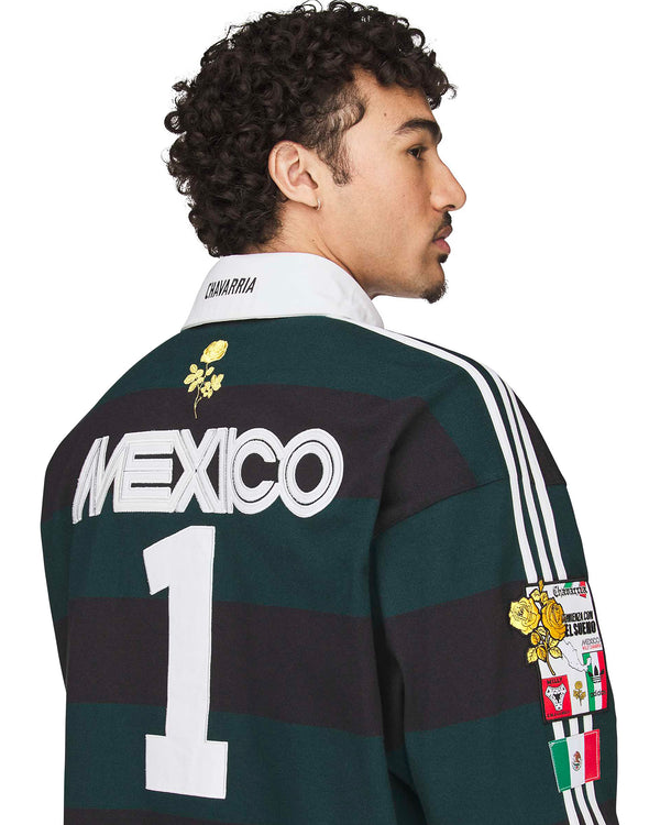 adidas | x Willy Chavarria LS Rugby Shirt Black - Concrete