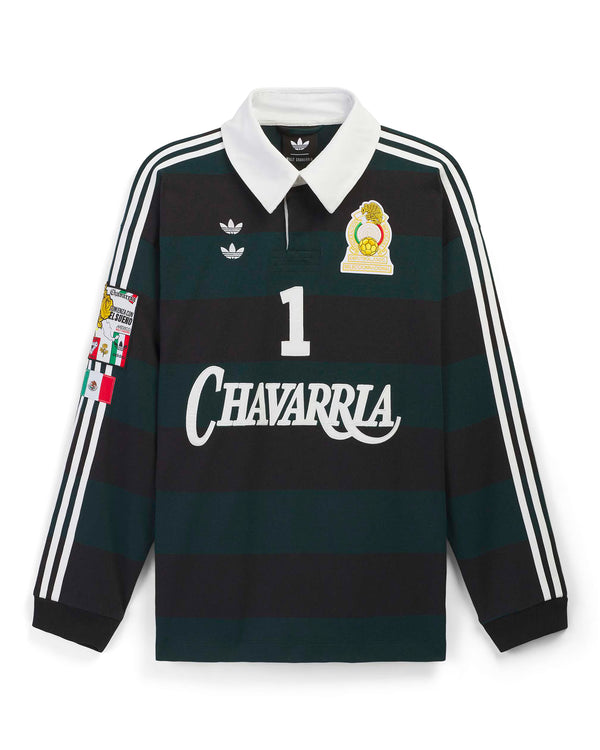 adidas | x Willy Chavarria LS Rugby Shirt Black - Concrete