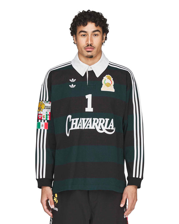 adidas | x Willy Chavarria LS Rugby Shirt Black - Concrete