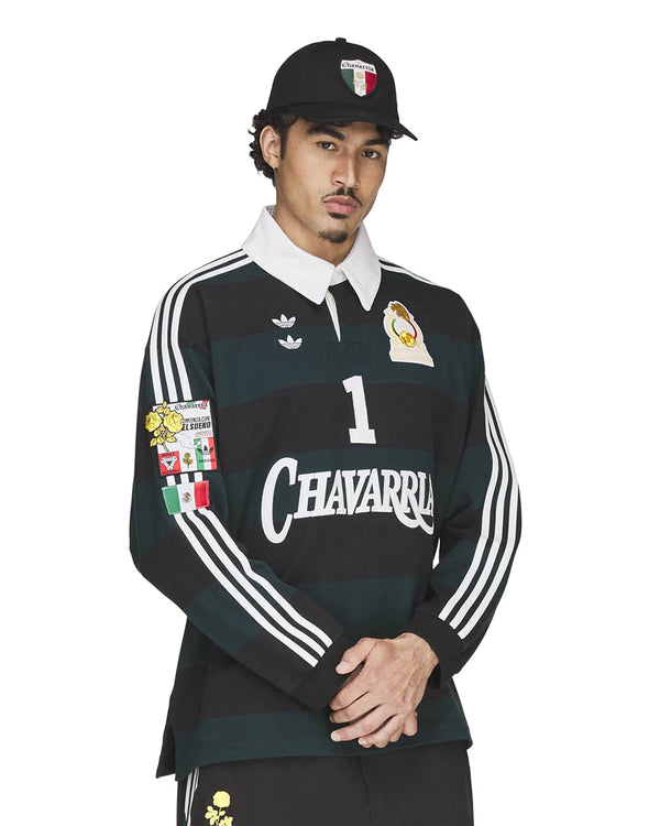 adidas | x Willy Chavarria LS Rugby Shirt Black - Concrete
