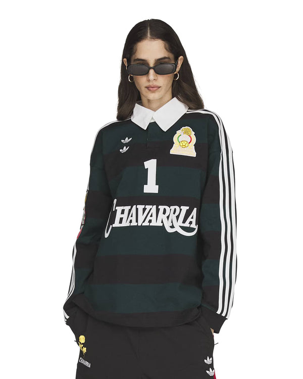 adidas | x Willy Chavarria LS Rugby Shirt Black - Concrete