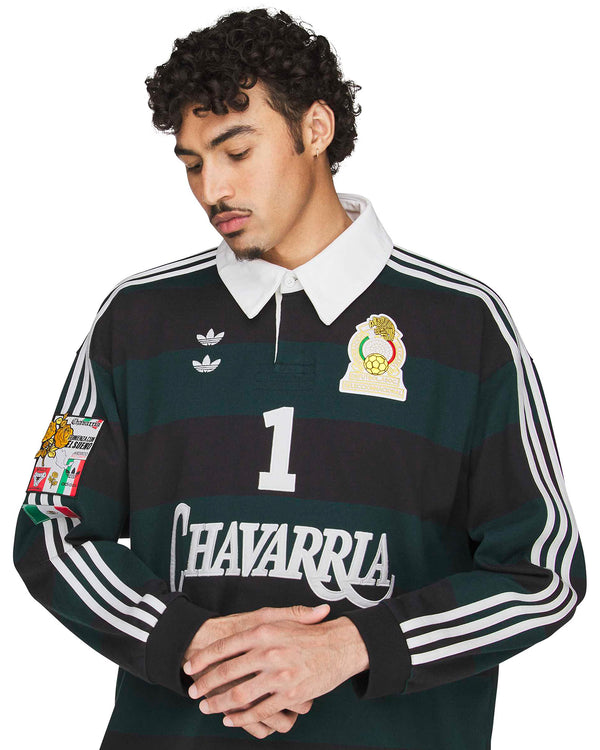 adidas | x Willy Chavarria LS Rugby Shirt Black - Concrete