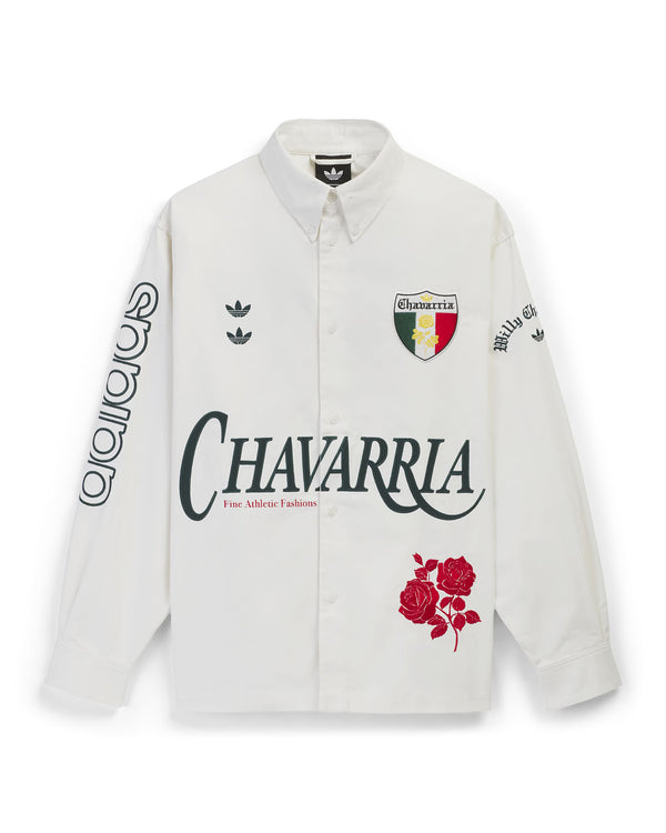 adidas | x Willy Chavarria Button Up Shirt White - Concrete