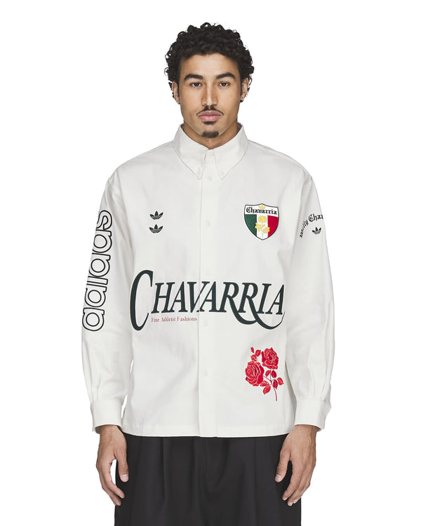 adidas | x Willy Chavarria Button Up Shirt White - Concrete