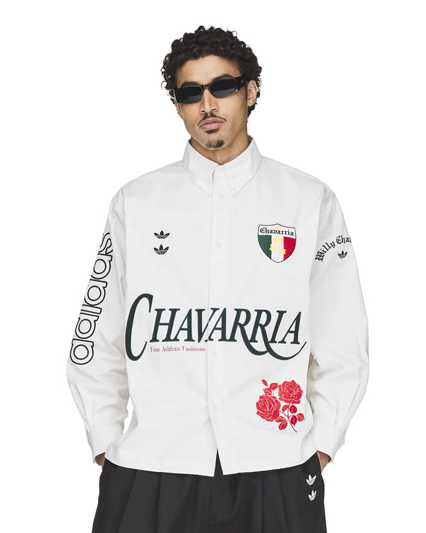 adidas | x Willy Chavarria Button Up Shirt White - Concrete