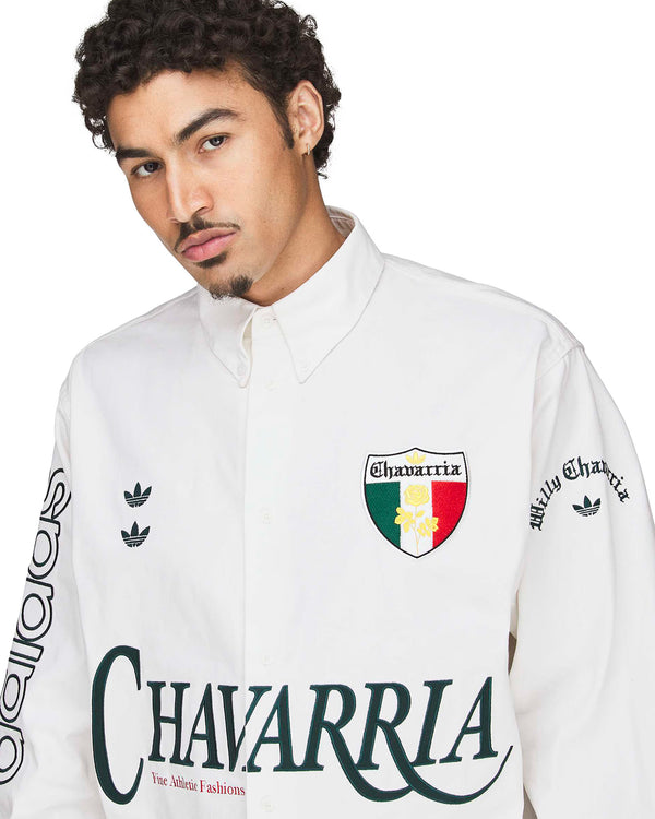 adidas | x Willy Chavarria Button Up Shirt White - Concrete