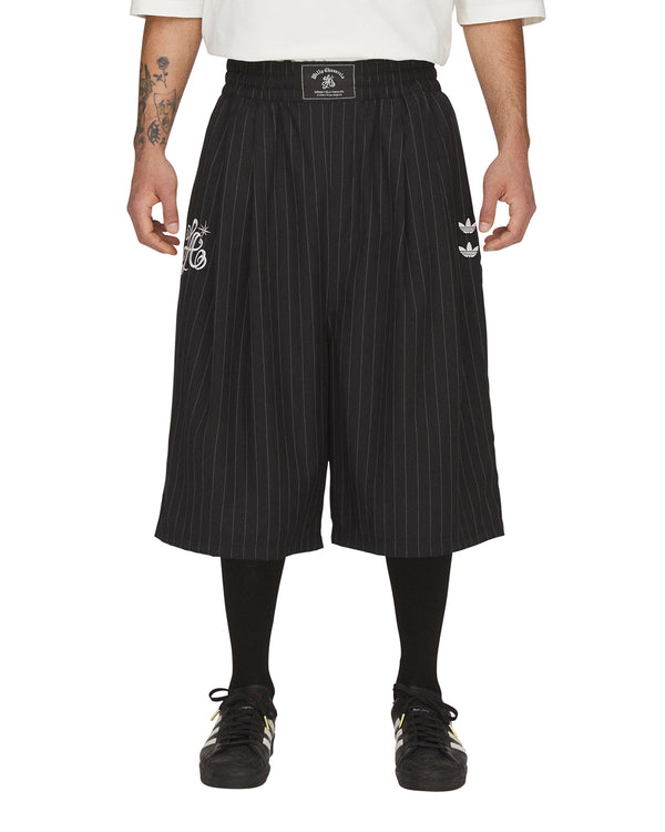 adidas | x Willy Chavarria Pinstripe Track Short Black - Concrete