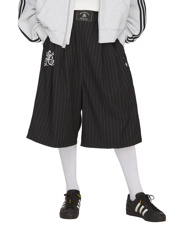 adidas | x Willy Chavarria Pinstripe Track Short Black - Concrete