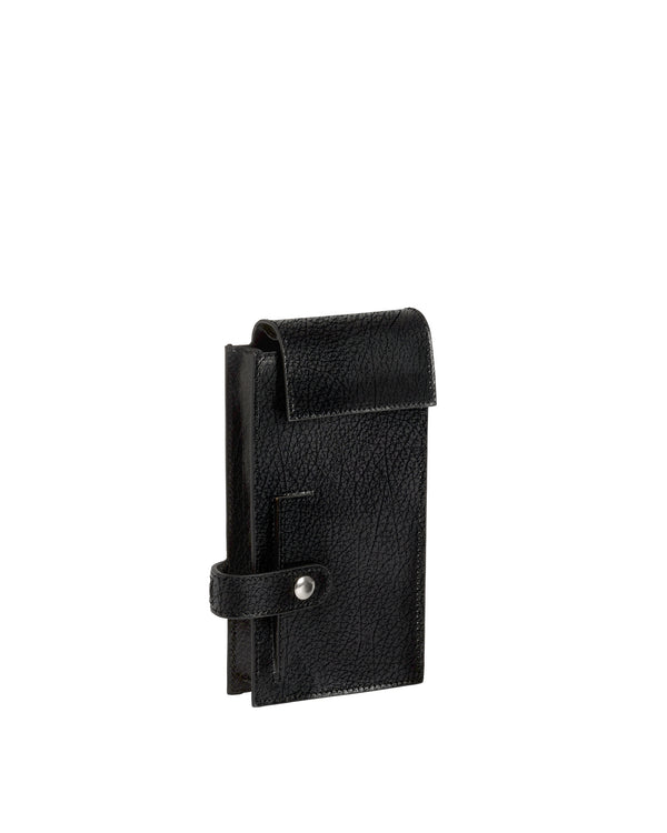 Merryl Tielman | Jimmy Phone Leather Bag Black Pebbled