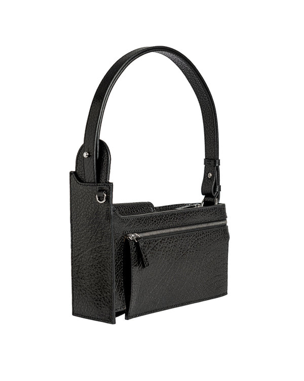 Merryl Tielman | Louwrens Shoulder Bag Black Pebbled