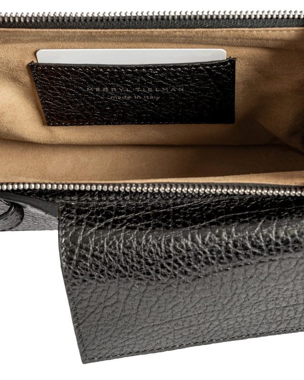 Merryl Tielman | Louwrens Shoulder Bag Black Pebbled