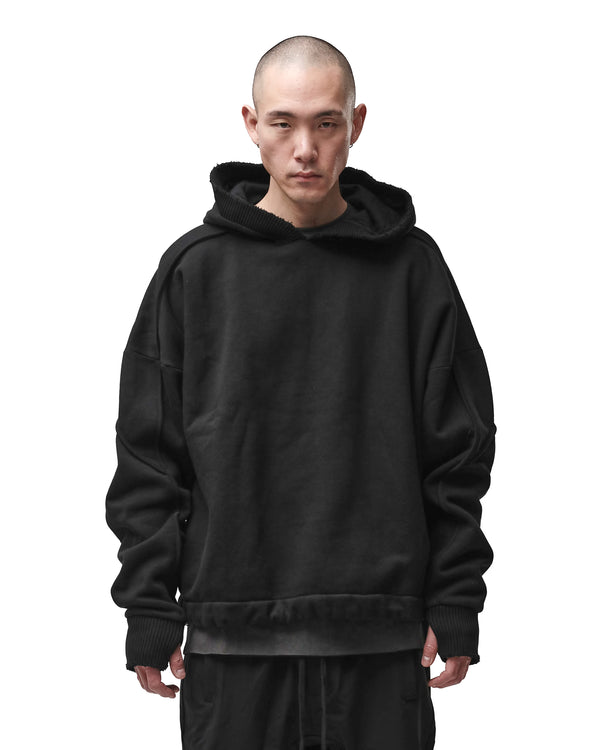 thom krom | M S 192 Cotton Pullover Hoodie Black