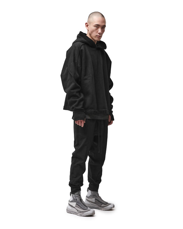 thom krom | M S 192 Cotton Pullover Hoodie Black