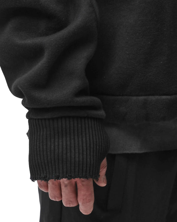 thom krom | M S 192 Cotton Pullover Hoodie Black