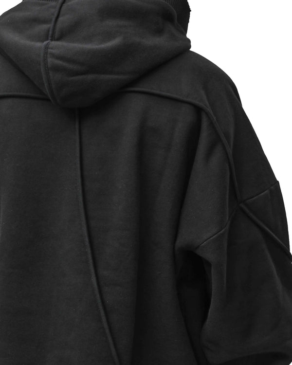 thom krom | M S 192 Cotton Pullover Hoodie Black