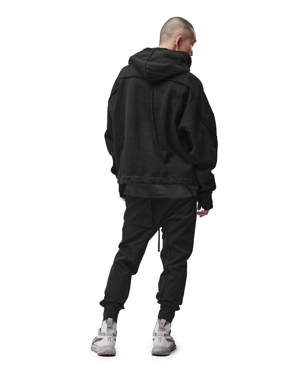 thom krom | M S 192 Cotton Pullover Hoodie Black