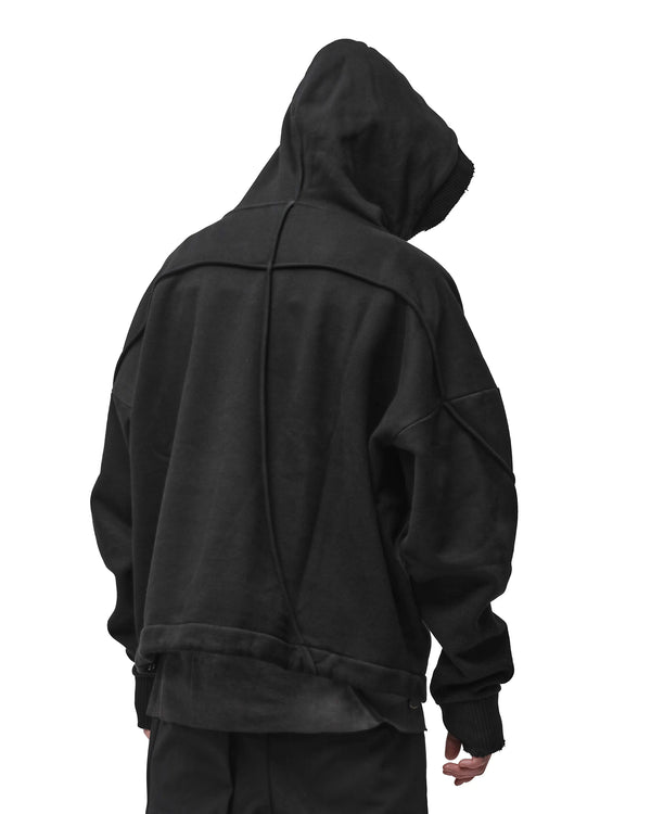 thom krom | M S 192 Cotton Pullover Hoodie Black
