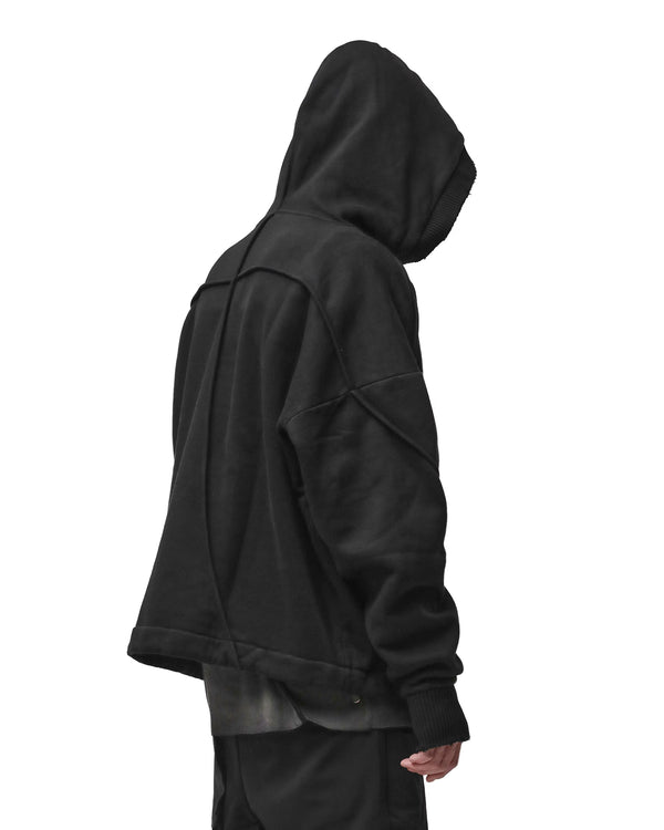 thom krom | M S 192 Cotton Pullover Hoodie Black